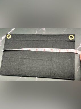 Large Black with Gold Felt Bag insert w/Slip Pocket. 10”x6” NWOT